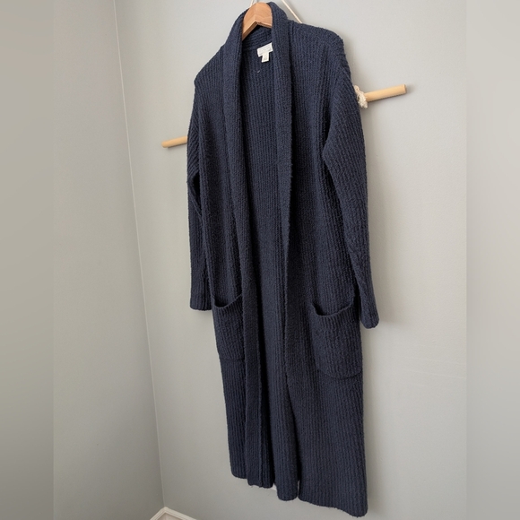 Caslon Deep Blue Women's Cardigan Long Size Small Navy - Picture 2 of 3